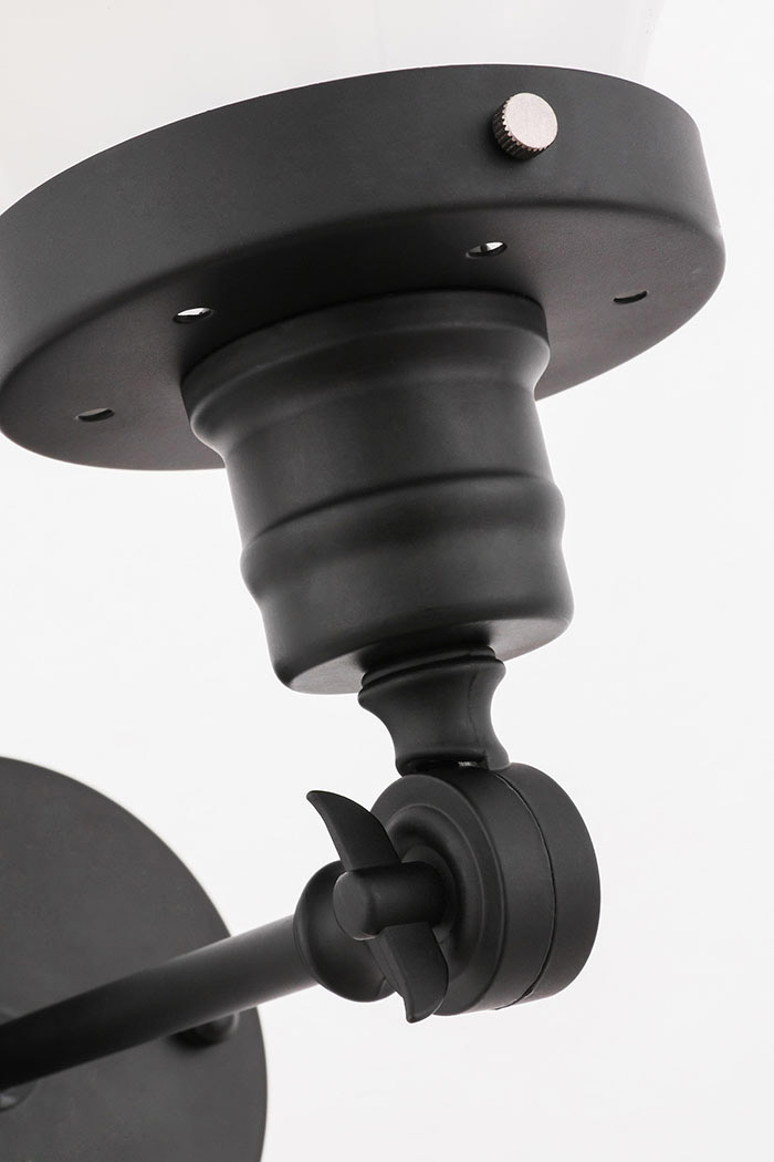Elegant Wall Sconce - Black/Matte Glass (LD6237BK)