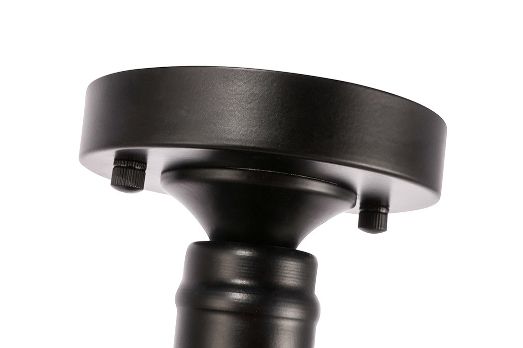 Elegant Flush Mount Light - Black/Glass Matte, L 11" (LD6243BK)