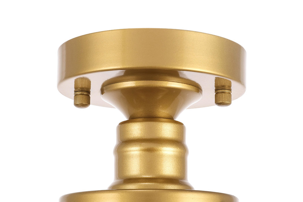Elegant Flush Mount Light - Brass, L 8" (LD6248BR)