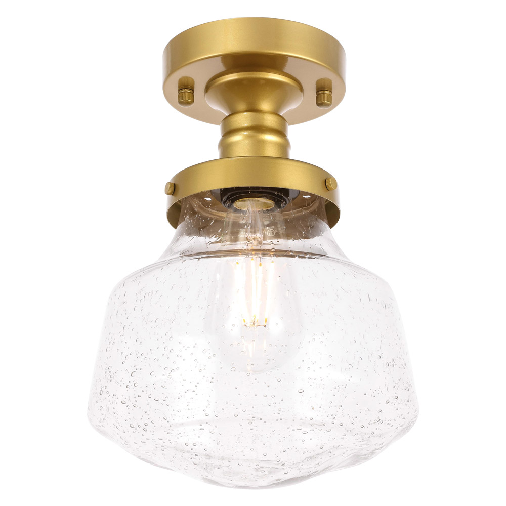 Elegant Flush Mount Light - Brass, L 8" (LD6248BR)