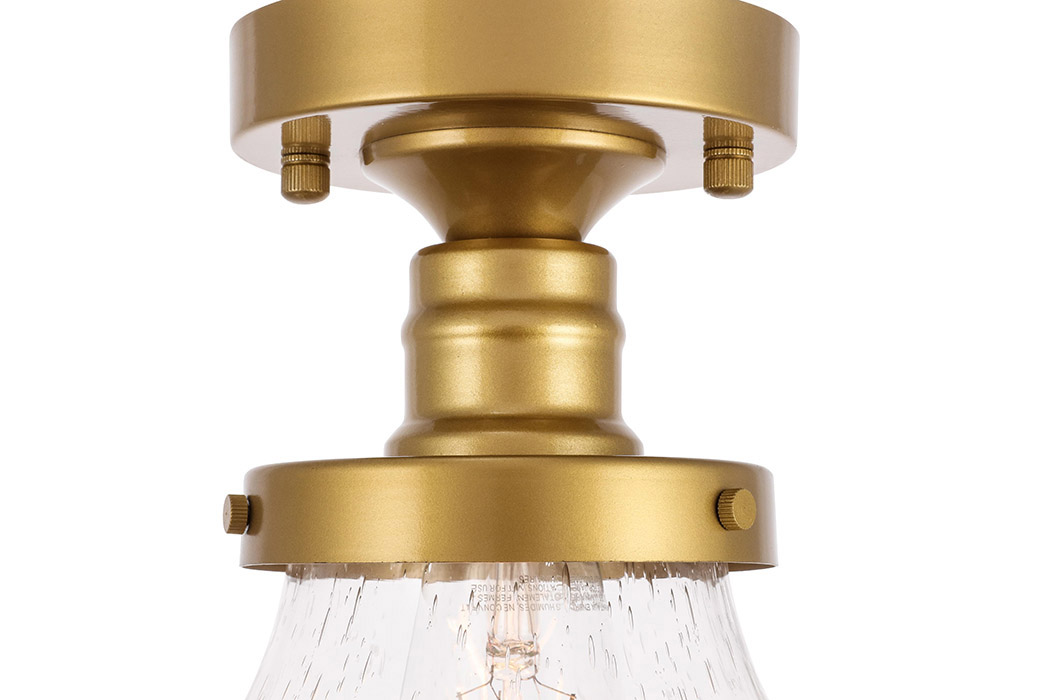 Elegant Flush Mount Light - Brass, L 8" (LD6248BR)