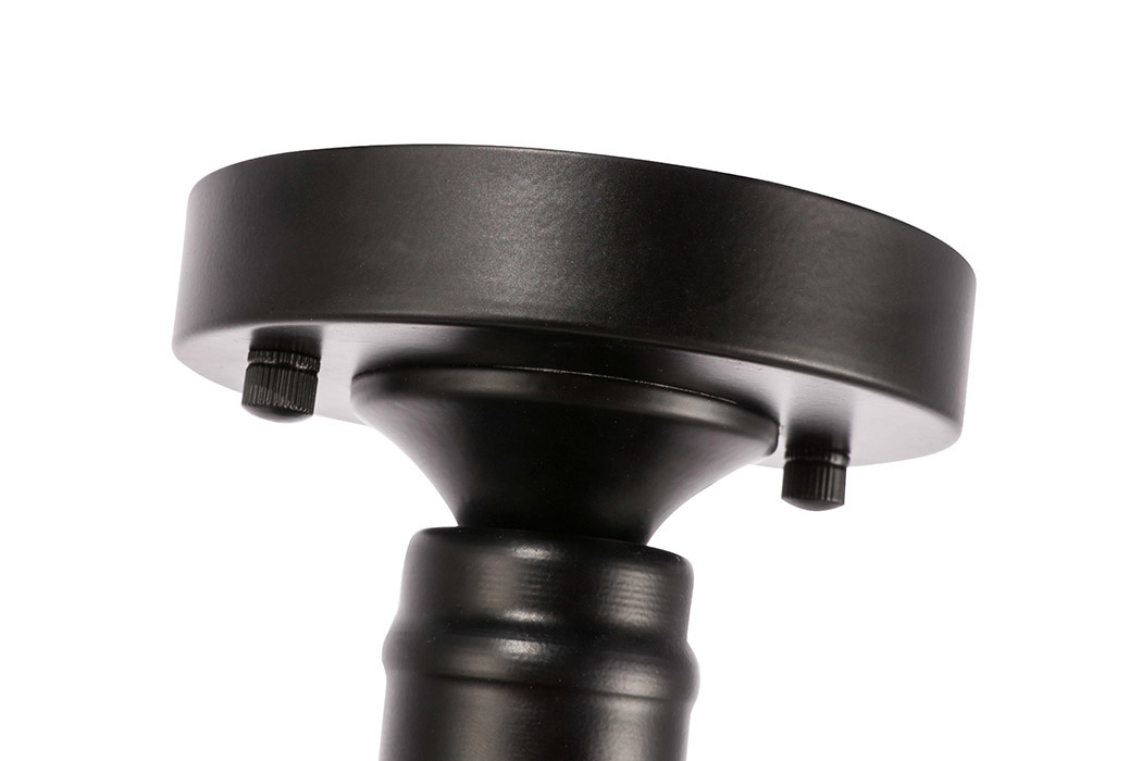 Elegant Flush Mount Light - Black/Glass Matte, L 8" (LD6249BK)