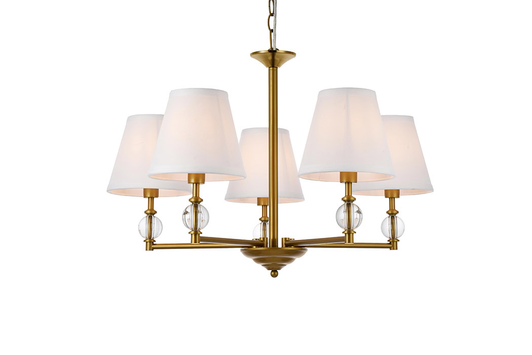 Elegant Bethany 5 Lights Pendant - Brass (LD7024D25BR)
