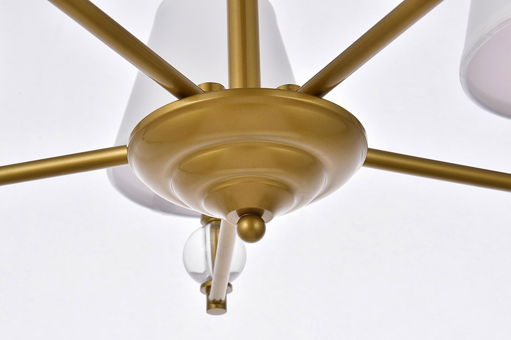 Elegant Bethany 5 Lights Pendant - Brass (LD7024D25BR)