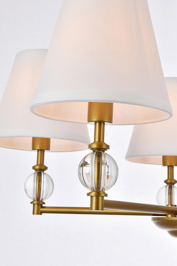 Elegant Bethany 5 Lights Pendant - Brass (LD7024D25BR)