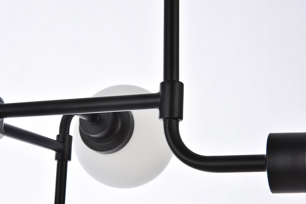 Elegant Hanson 8 Lights Pendant - Black (LD7038D36BK)
