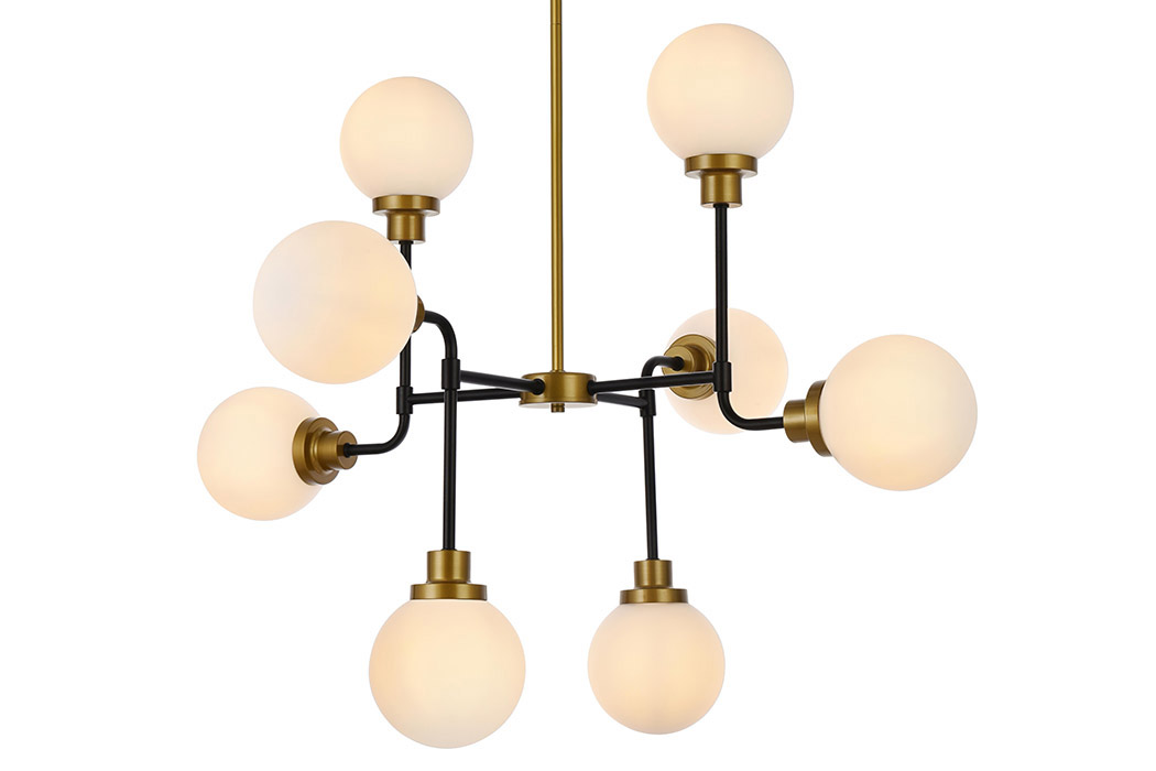 Elegant Hanson 8 Lights Pendant - Satin Nickel (LD7038D36BRB)