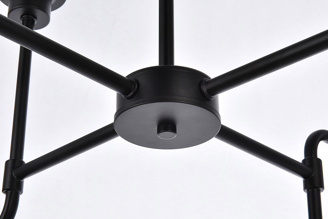 Elegant Hanson 8 Lights Pendant - Black (LD7039D36BK)
