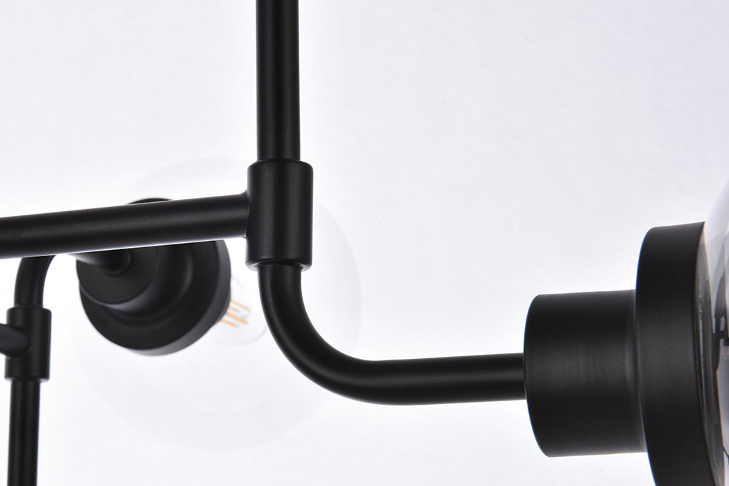 Elegant Hanson 8 Lights Pendant - Black (LD7039D36BK)