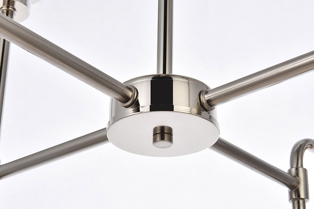 Elegant Hanson 8 Lights Pendant - Polished Nickel (LD7039D36PN)