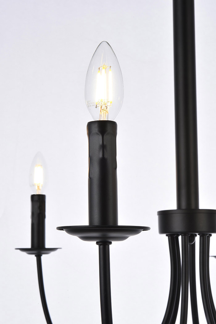Elegant Brielle 6 Lights Pendant - Black, L 32" (LD7041D32BK)