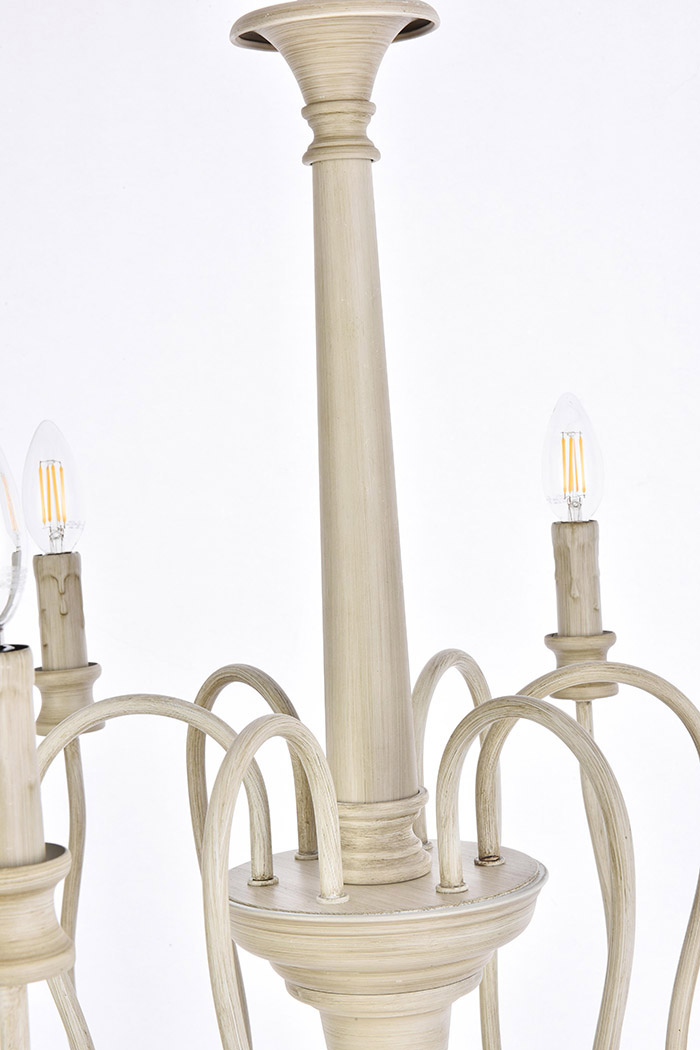 Elegant Flynx 4 Lights Pendant - Weathered Dove, L 26" (LD7044D26WD)