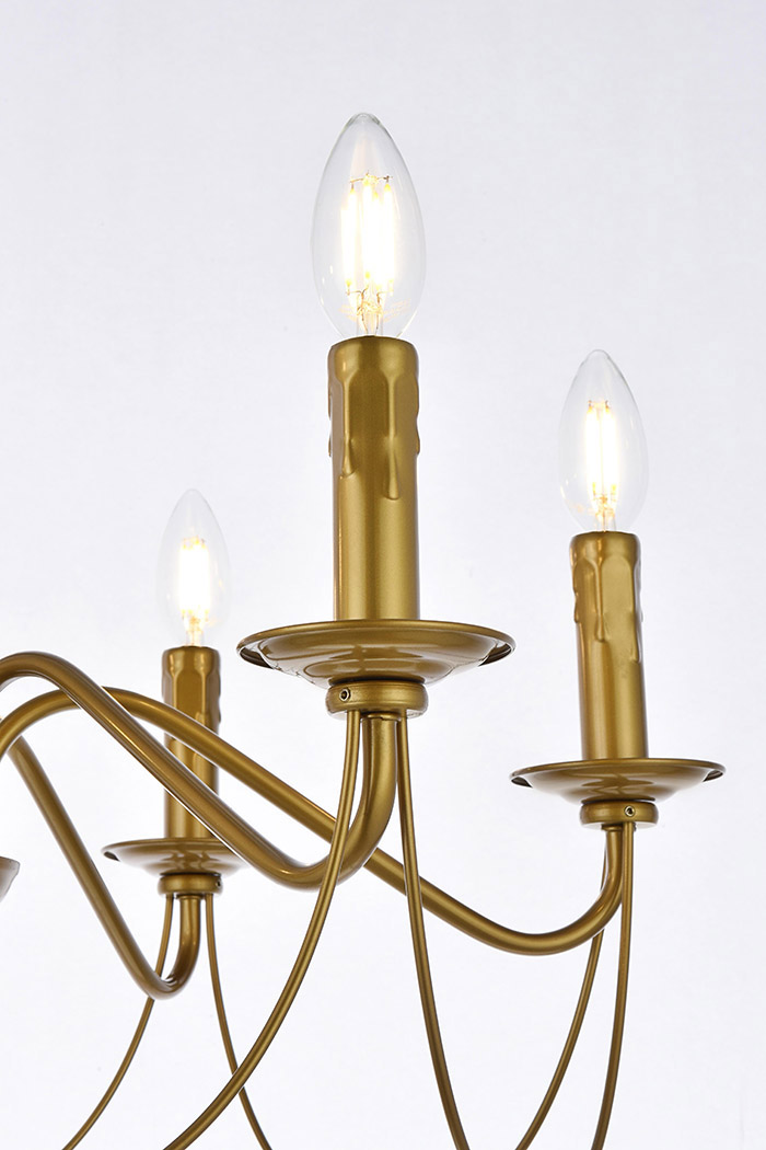 Elegant Westley 6 Lights Pendant - Brass (LD7048D24BR)
