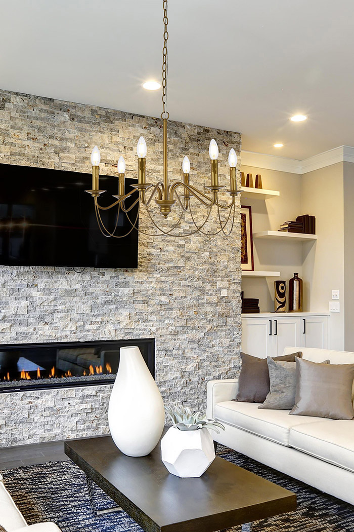 Elegant Westley 6 Lights Pendant - Brass (LD7048D24BR)