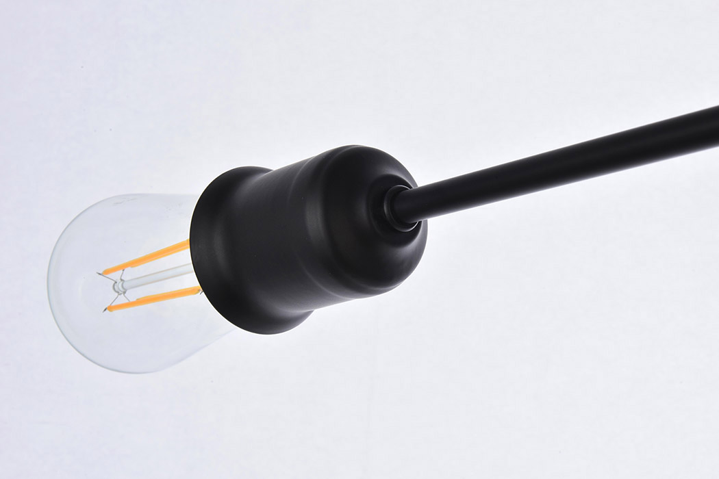 Elegant Xavier 4 Lights Flush Mount - Black (LD7050F26BK)