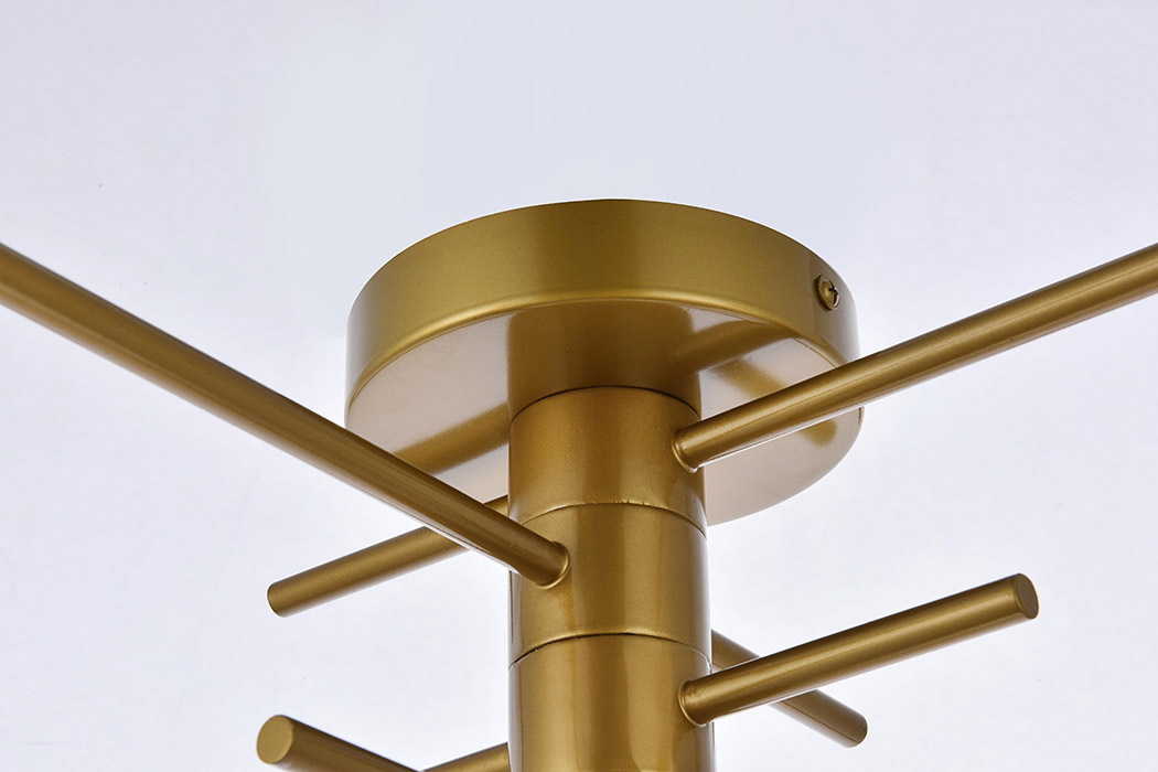 Elegant Xavier 4 Lights Flush Mount - Brass (LD7050F26BR)