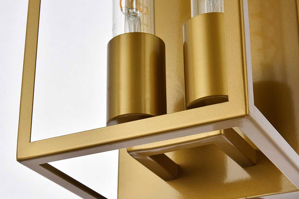 Elegant Voir 2 Lights Wall Sconce - Brass (LD7055W6BR)