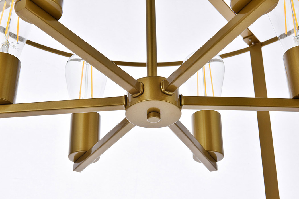 Elegant Agnys 4 Lights Pendant - Brass, L 26" (LD7058D26BR)