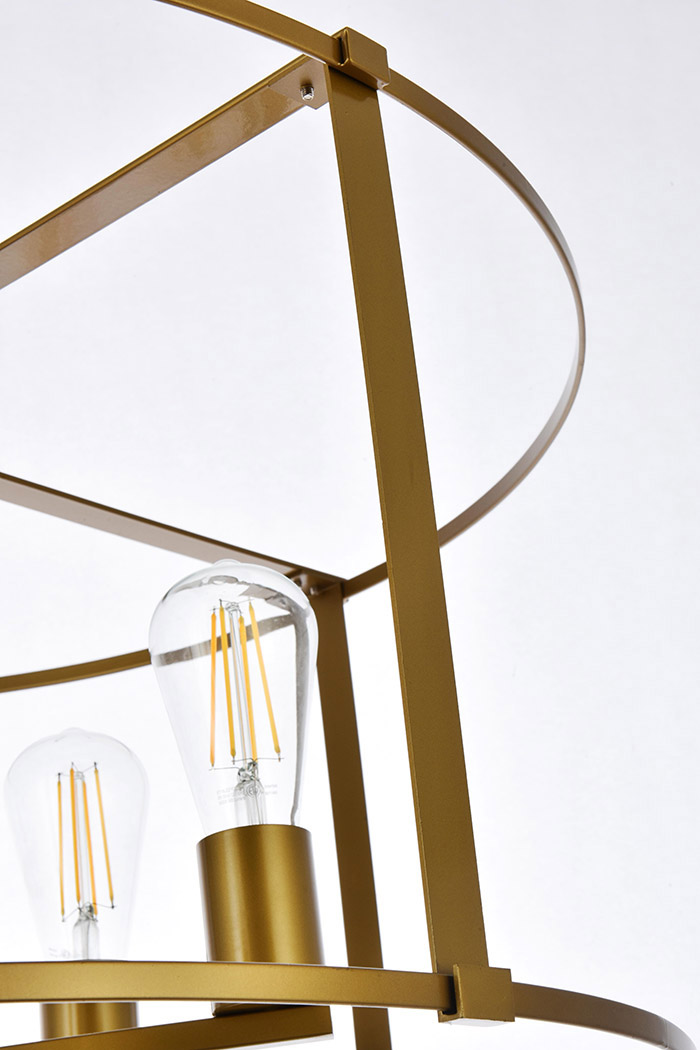 Elegant Agnys 4 Lights Pendant - Brass, L 26" (LD7058D26BR)