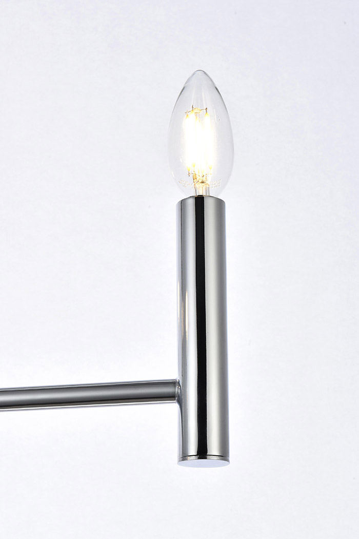 Elegant Carmella 3 Lights Pendant - Chrome, L 17" (LD7059D17C)