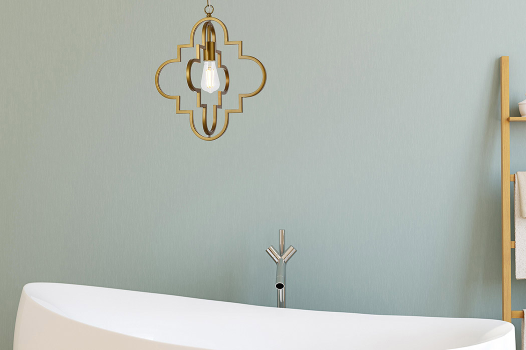 Elegant Sandara 1 Light Pendant - Brass, L 16" (LD7063D16BR)