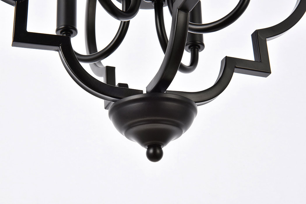 Elegant Sandara 4 Lights Pendant - Black, L 16" (LD7064D16BK)