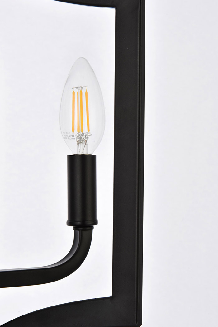Elegant Kiera 3 Lights Flush Mount - Black, L 12" (LD7067F12BK)