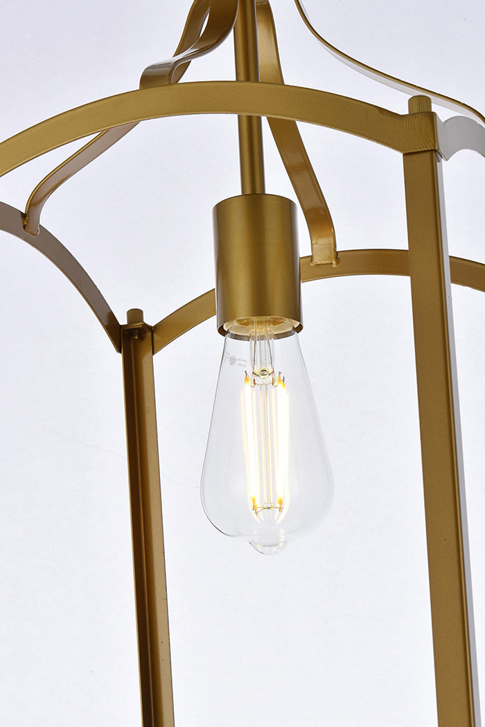 Elegant Janet 1 Light Flush Mount - Brass (LD7069F10BR)
