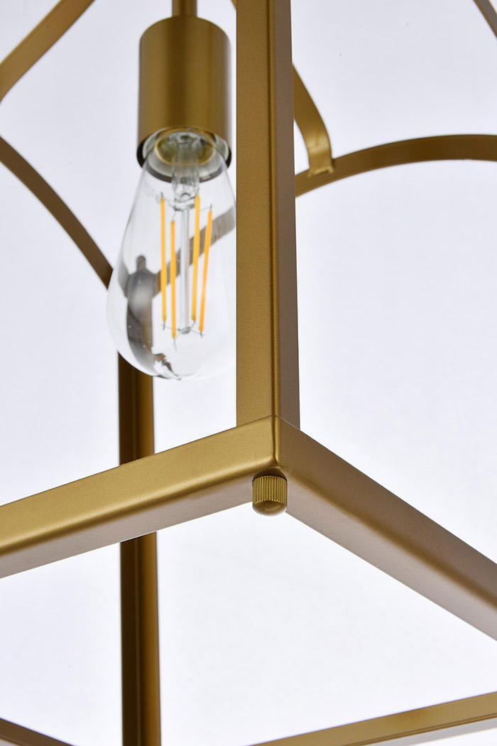 Elegant Janet 1 Light Flush Mount - Brass (LD7069F10BR)