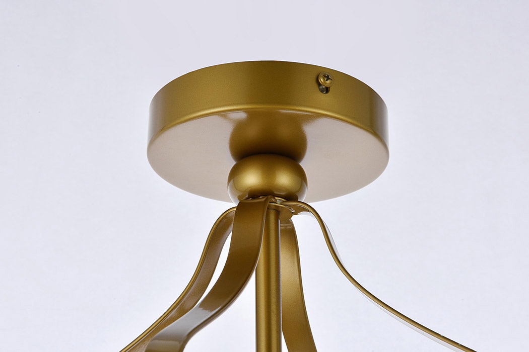 Elegant Janet 1 Light Flush Mount - Brass (LD7069F10BR)