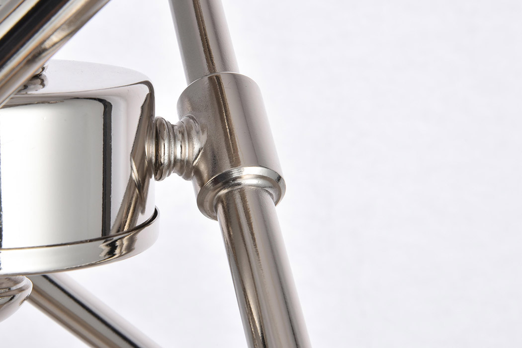 Elegant Axel 6-Light Semi-Flush Mount - Polished Nickel, L 17" (LD8003D17PN)