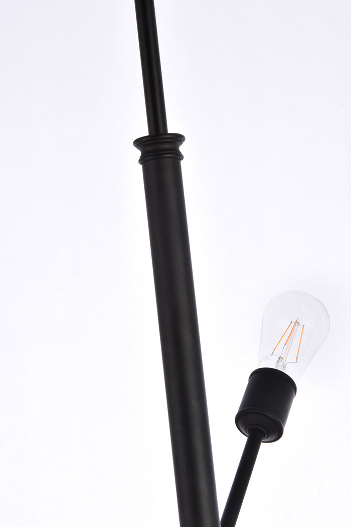 Elegant Axel 6-Light Semi-Flush Mount - Black/Gold, L 27.2" (LD8003D28BLA)