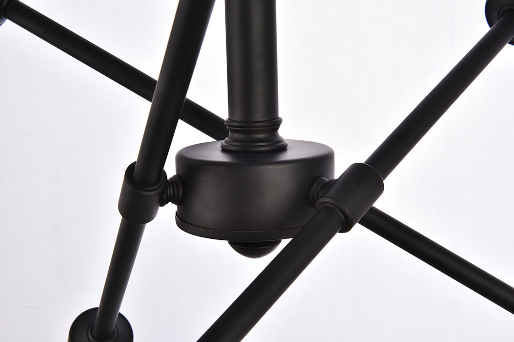 Elegant Pendant Light - Black/Gold, L 17.1" (LD8015D18BLA)