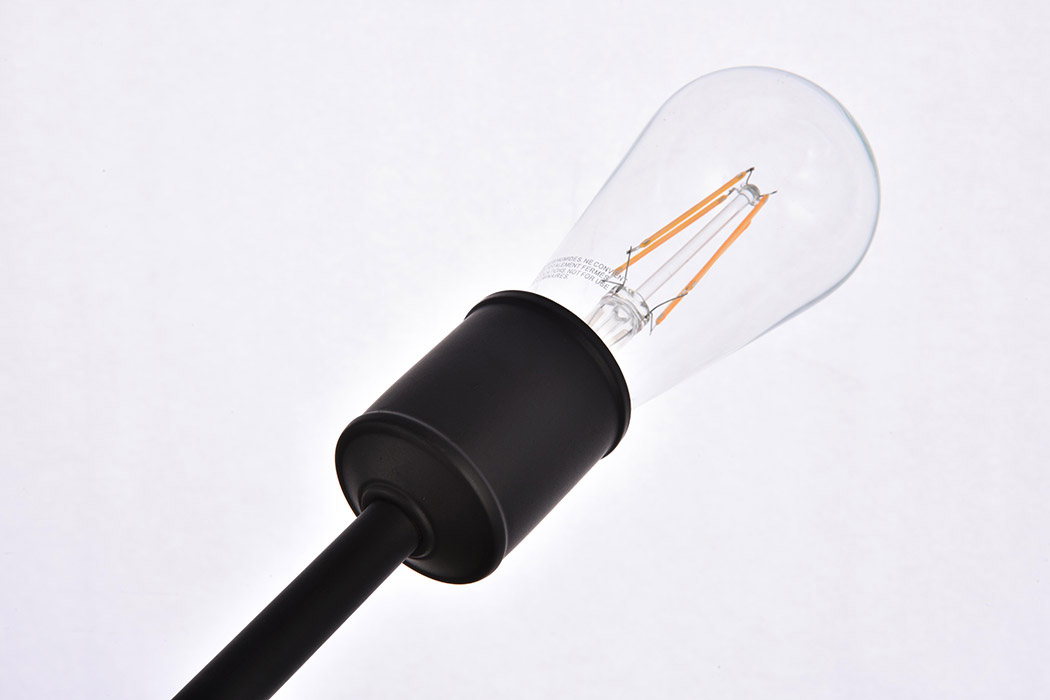 Elegant Pendant Light - Black/Gold, L 17.1" (LD8015D18BLA)