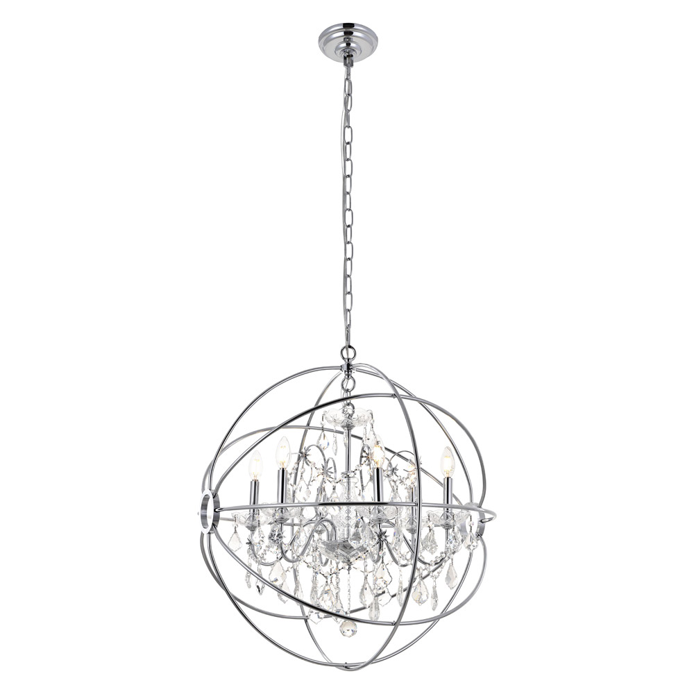 Elegant Pendant Light - Chrome, L 25.5" (LD8801D25C)