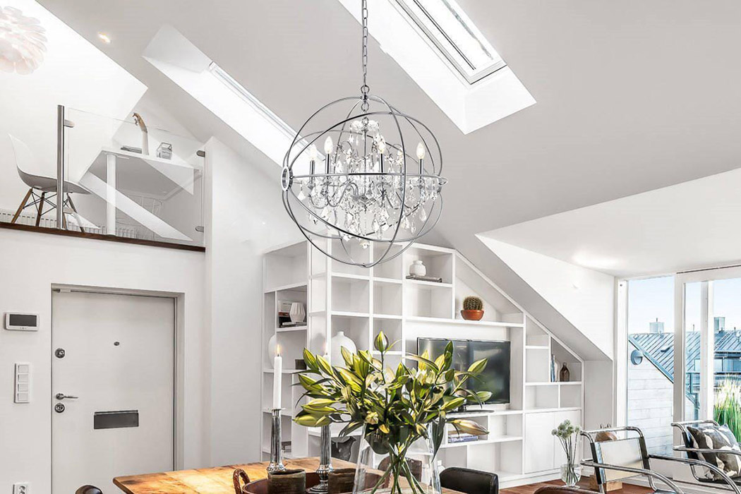 Elegant Pendant Light - Chrome, L 25.5" (LD8801D25C)