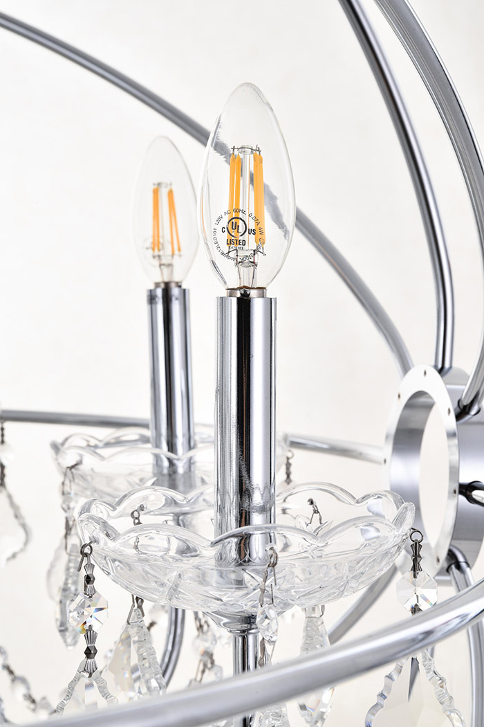 Elegant Pendant Light - Chrome, L 32" (LD8801D32C)