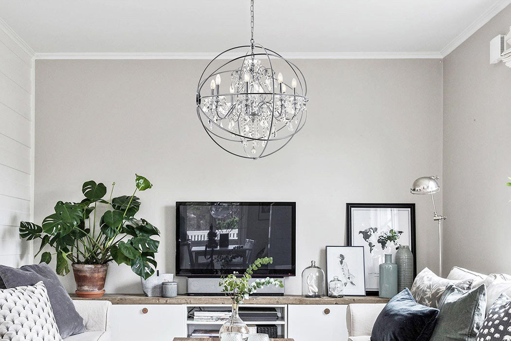 Elegant Pendant Light - Chrome, L 32" (LD8801D32C)