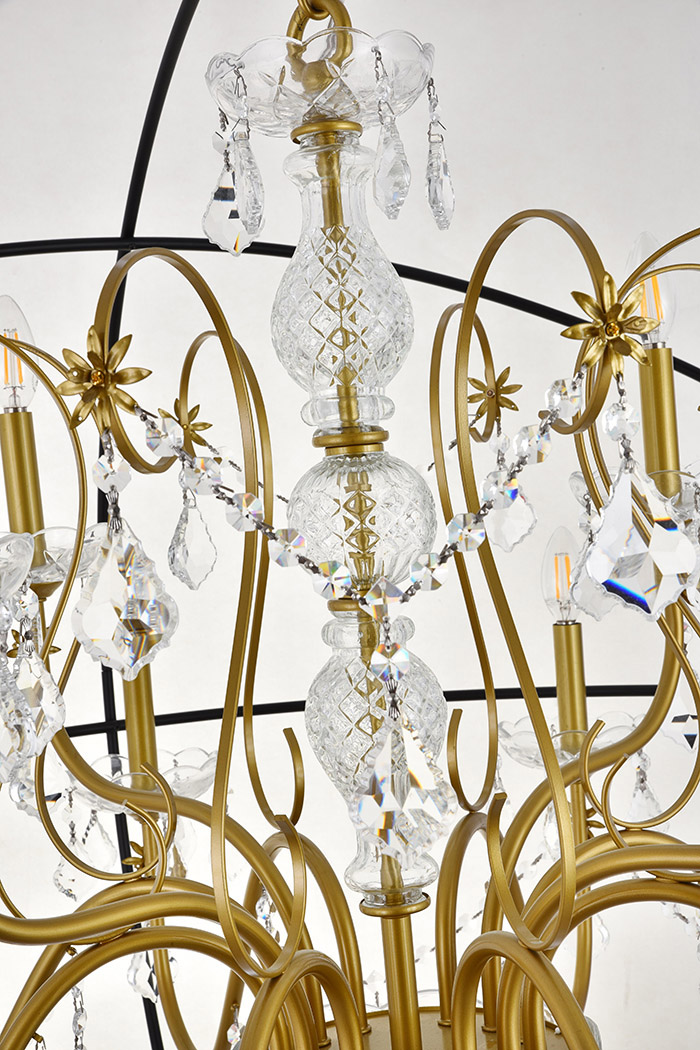 Elegant Pendant Light - Gold/Black, L 43.5" (LD8801D43GB)