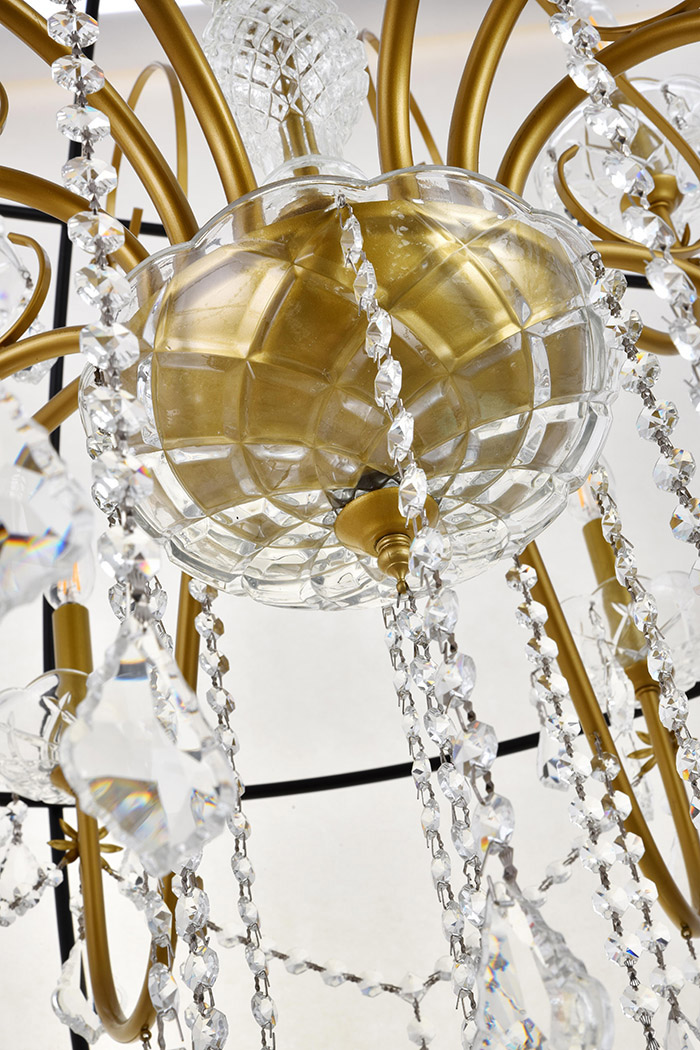 Elegant Pendant Light - Gold/Black, L 43.5" (LD8801D43GB)