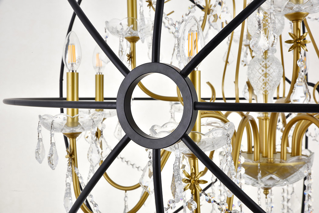 Elegant Pendant Light - Gold/Black, L 43.5" (LD8801D43GB)