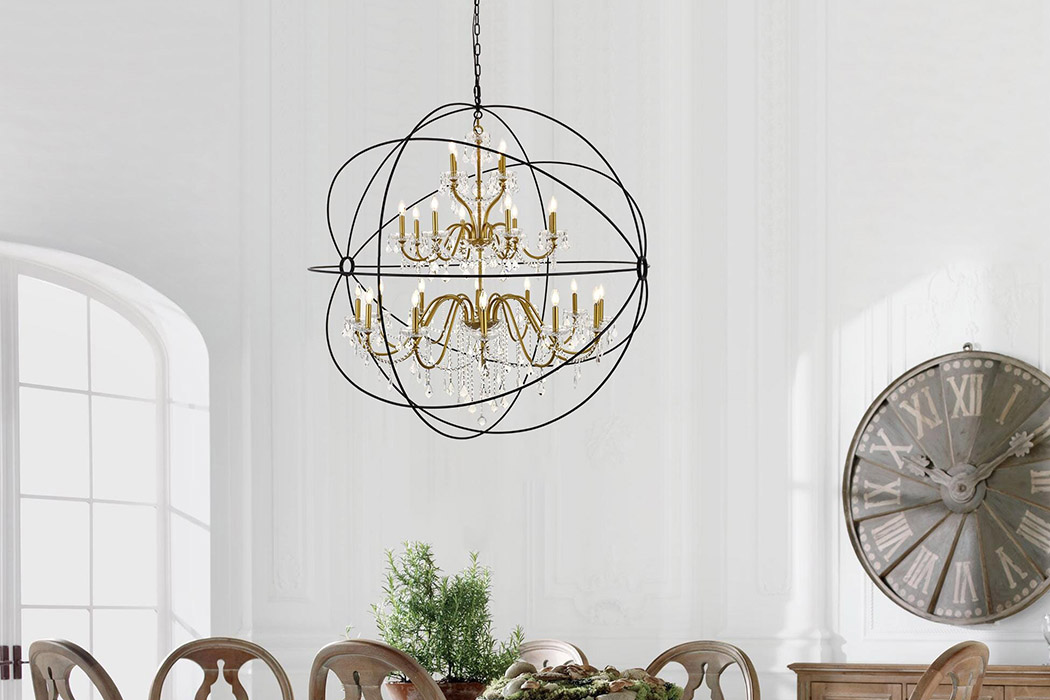 Elegant Pendant Light - Gold/Black, L 60" (LD8801D60GB)