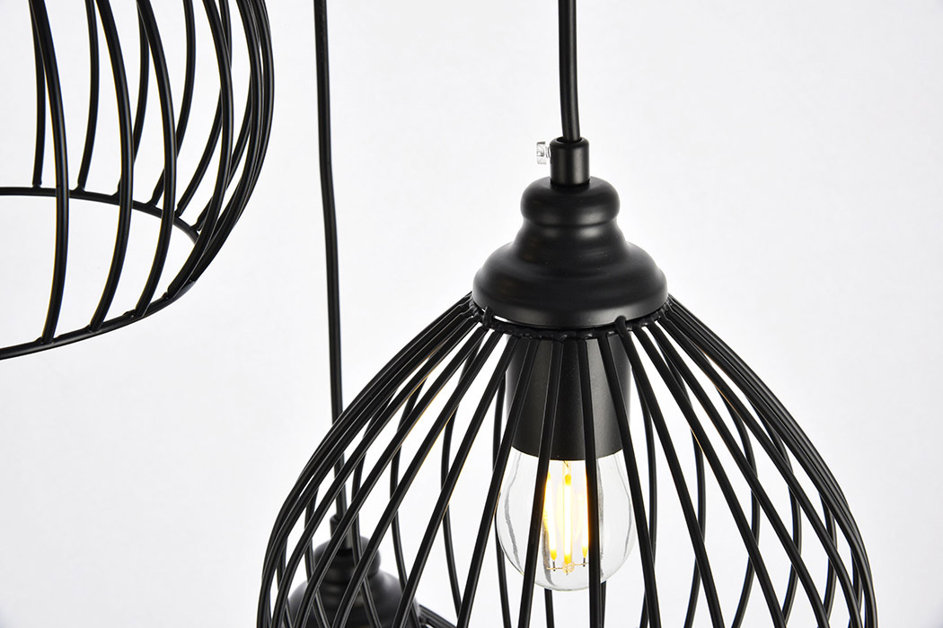 Elegant Pendant Light - Black, L 16.0" (LDPD2095)