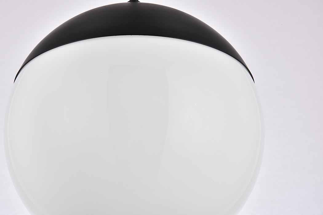 Elegant Eclipse 1 Light Plug - Black/Glass Matte, L 10" (LDPG6032BK)
