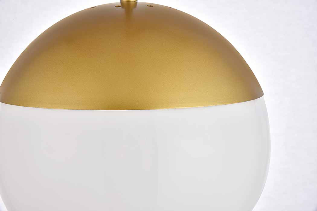 Elegant Eclipse 1 Light Plug - Brass/Glass Matte, L 10" (LDPG6036BR)