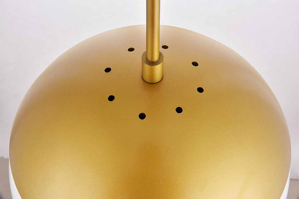 Elegant Eclipse 1 Light Plug - Brass/Glass Matte, L 10" (LDPG6036BR)