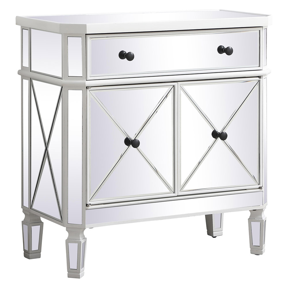 Elegant 32" Mirrored Cabinet - White (MF6-1002AW)