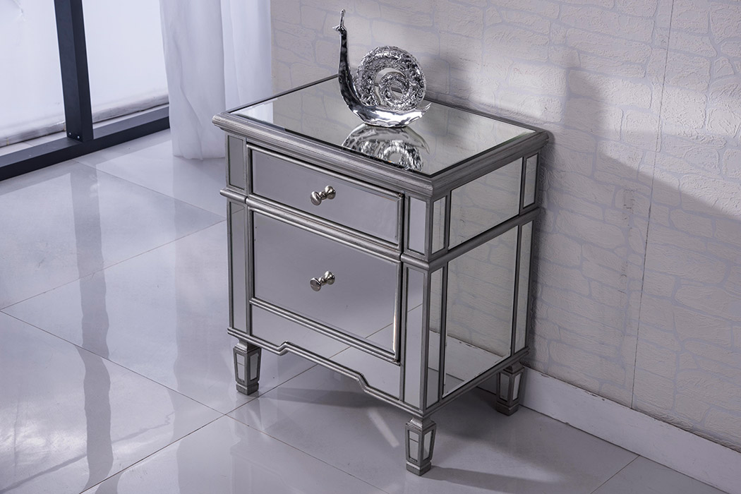 Elegant 1 Door Cabinet - Silver (MF6-1016S)