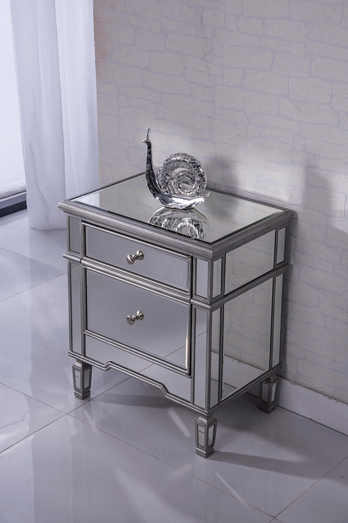 Elegant 1 Door Cabinet - Silver (MF6-1016S)
