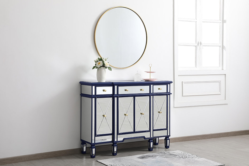Elegant 3 Drawer 4 Door Cabinet - Blue (MF6-1111BL)